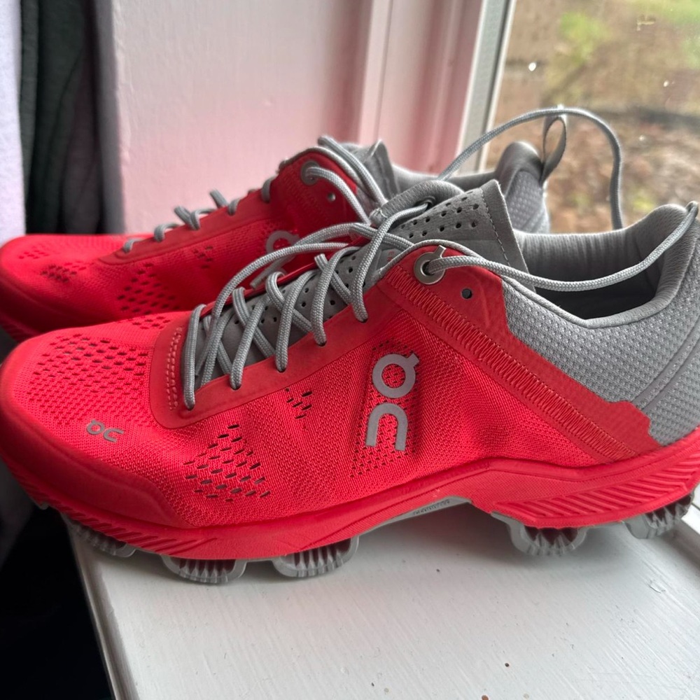 ON Running Red and Gray Sneakers